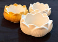 Lotus Shape Decorative Bowl / Diya Holder Set