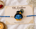 हँडमेड क्रोशे श्रीकृष्ण राखी | Handmade Crochet Bal Krishna Rakhi | प्रीमियम डिझायनर रक्षाबंधन राखी
