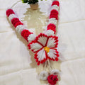 हँडमेड लोकर फुलांचा हार (Woolen Flower Garland) – देवघर व सजावटीसाठी