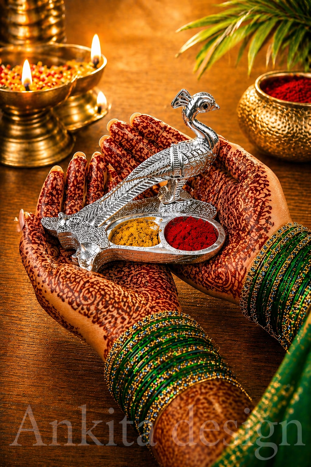 Peacock Haldi Kumkum Karanda