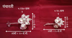 Premium White Metal Panch Aarti Diya | 5 Jyot Pooja Aarti Lamp with Agarbatti Holder for Home & Mandir