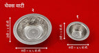 Checks vati | Royal Embossed Silver Serving Bowl (Festive Prasad Dish)