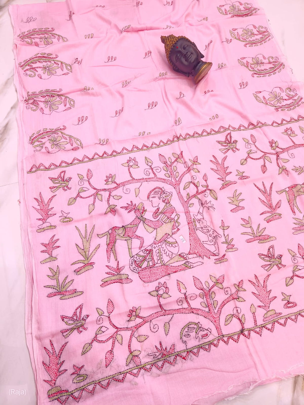 Blush Pink Elegant Printed Saree | Graceful Traditional Ethnic Wear