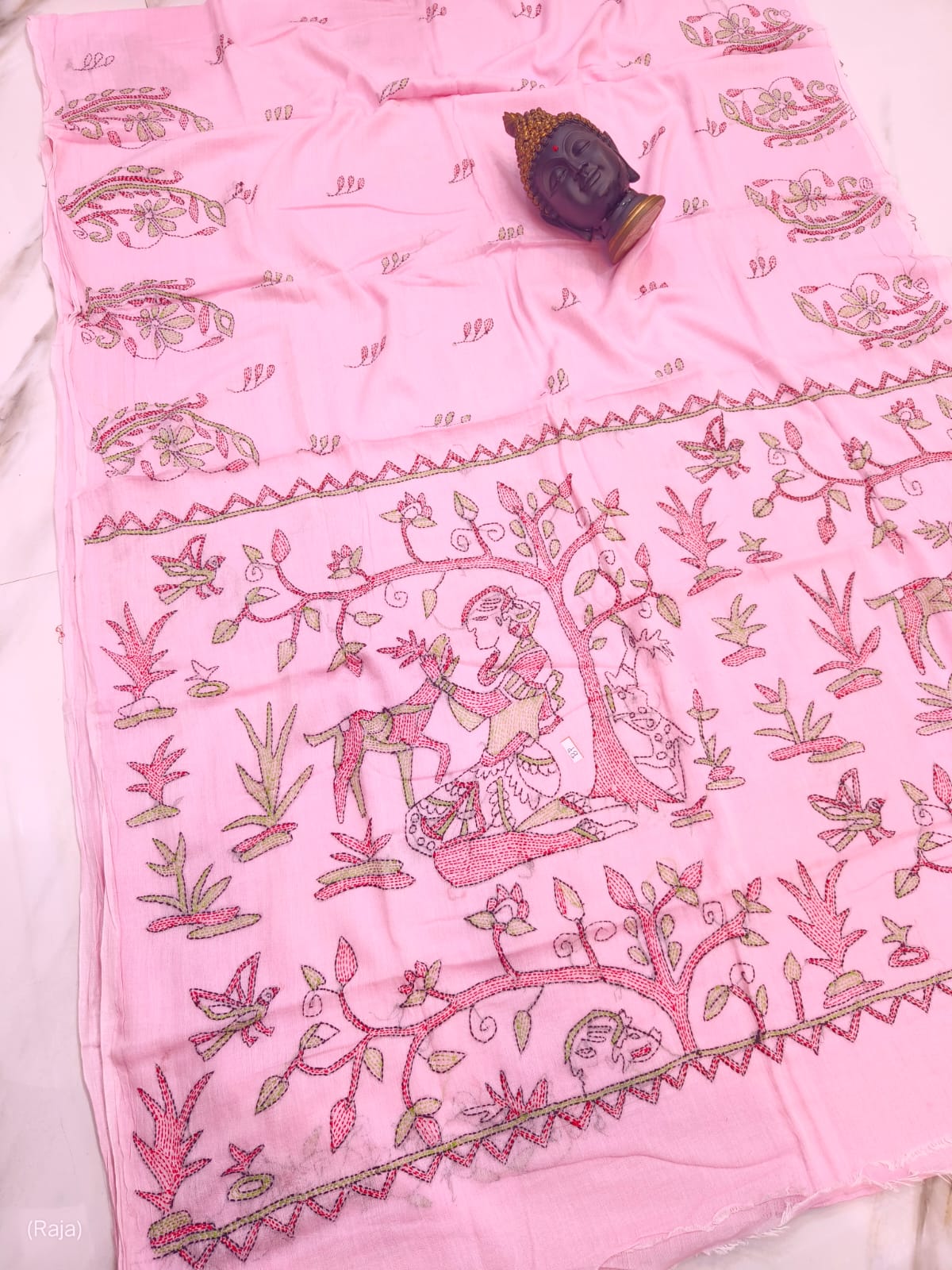 Blush Pink Elegant Printed Saree | Graceful Traditional Ethnic Wear