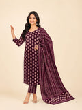 Purple Printed Kurta Pant Dupatta Set | Stylish Women’s Ethnic Wear