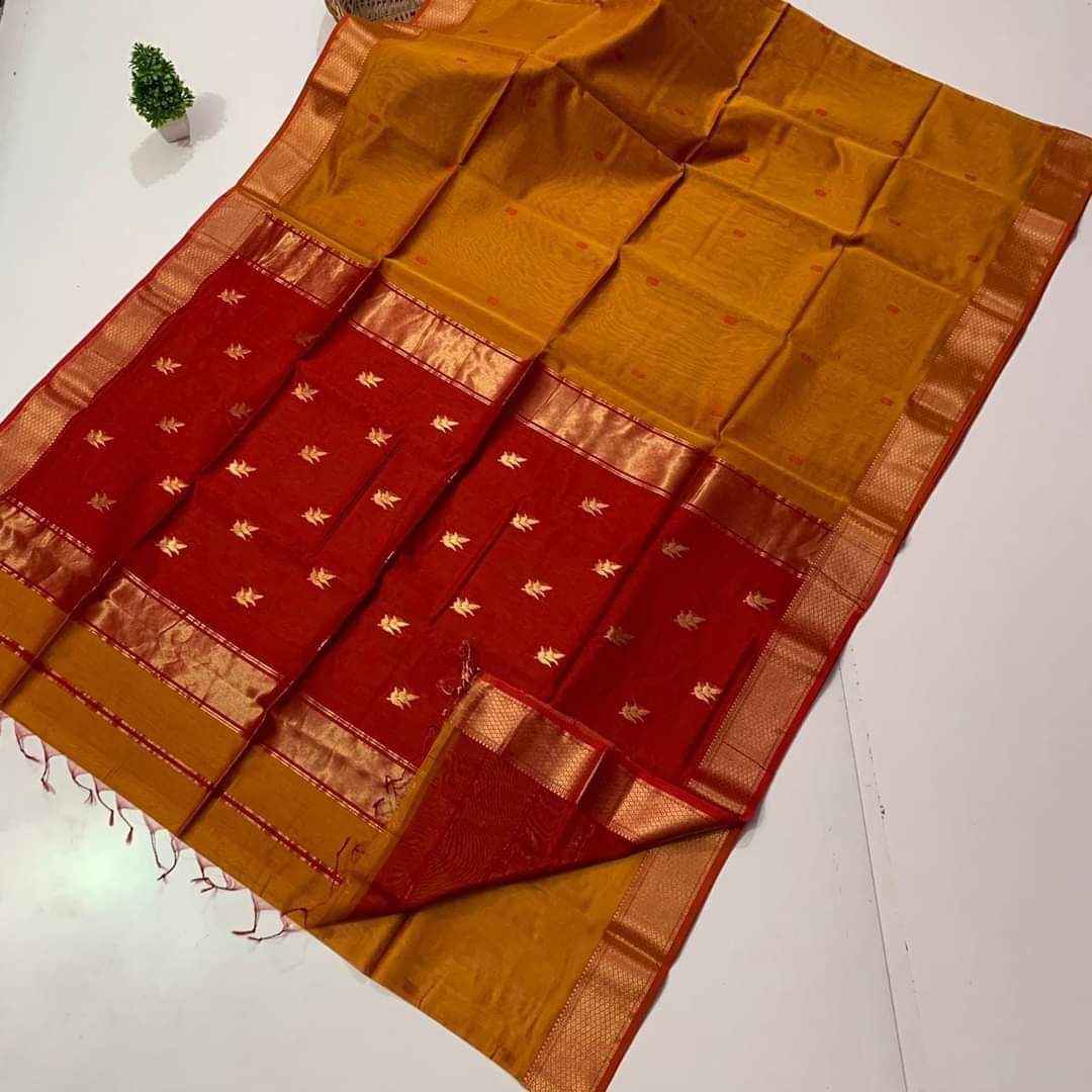 Elegant Maheshwari Silk Blend Saree